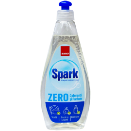 Detergent lichid pentru vase Sano Spark Zero 500 ml cu picurator